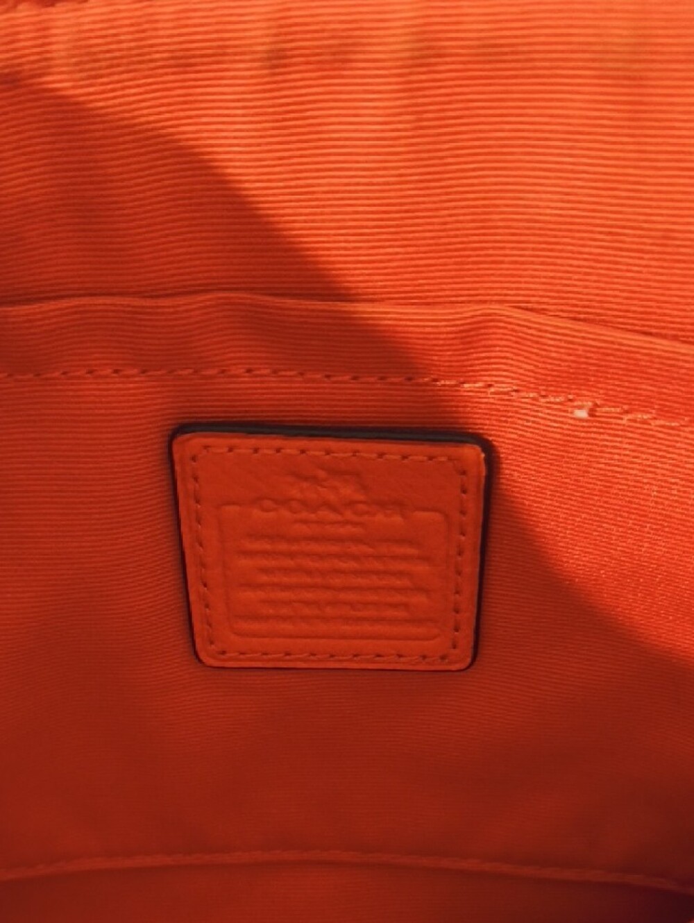 Coach Orange Crossbody Bag with Pink Strap - Picture 3 of 5